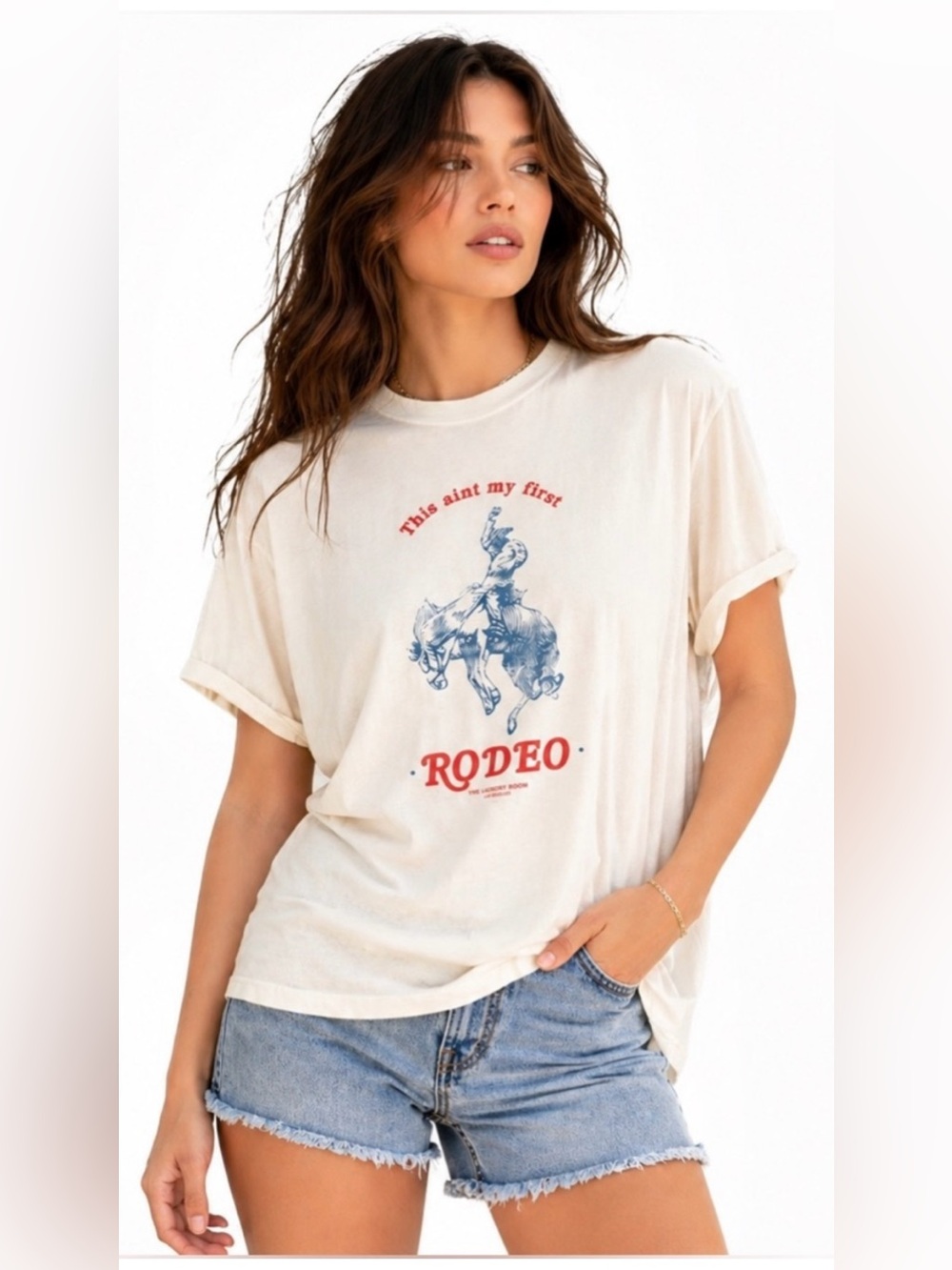 The Laundry Room White Graphic 'Rodeo' Short Sleeve Tee